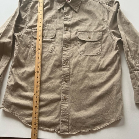 COVINGTON SHIRT JACKET BEIGE KHAKI‎ COLOR BUTTON FRONT MEN'S LARGE!! (C) - Picture 3 of 4